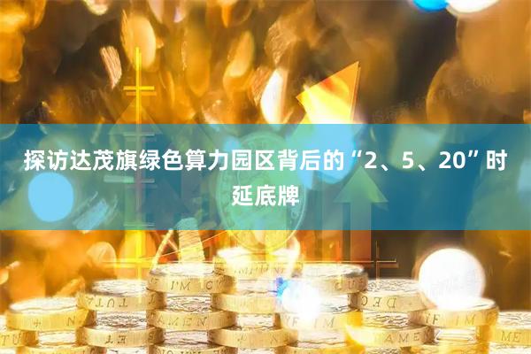 探访达茂旗绿色算力园区背后的“2、5、20”时延底牌